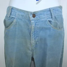 1990's Levi's Skate Boarder Distressed Blue Cord Jeans 517 White Tab