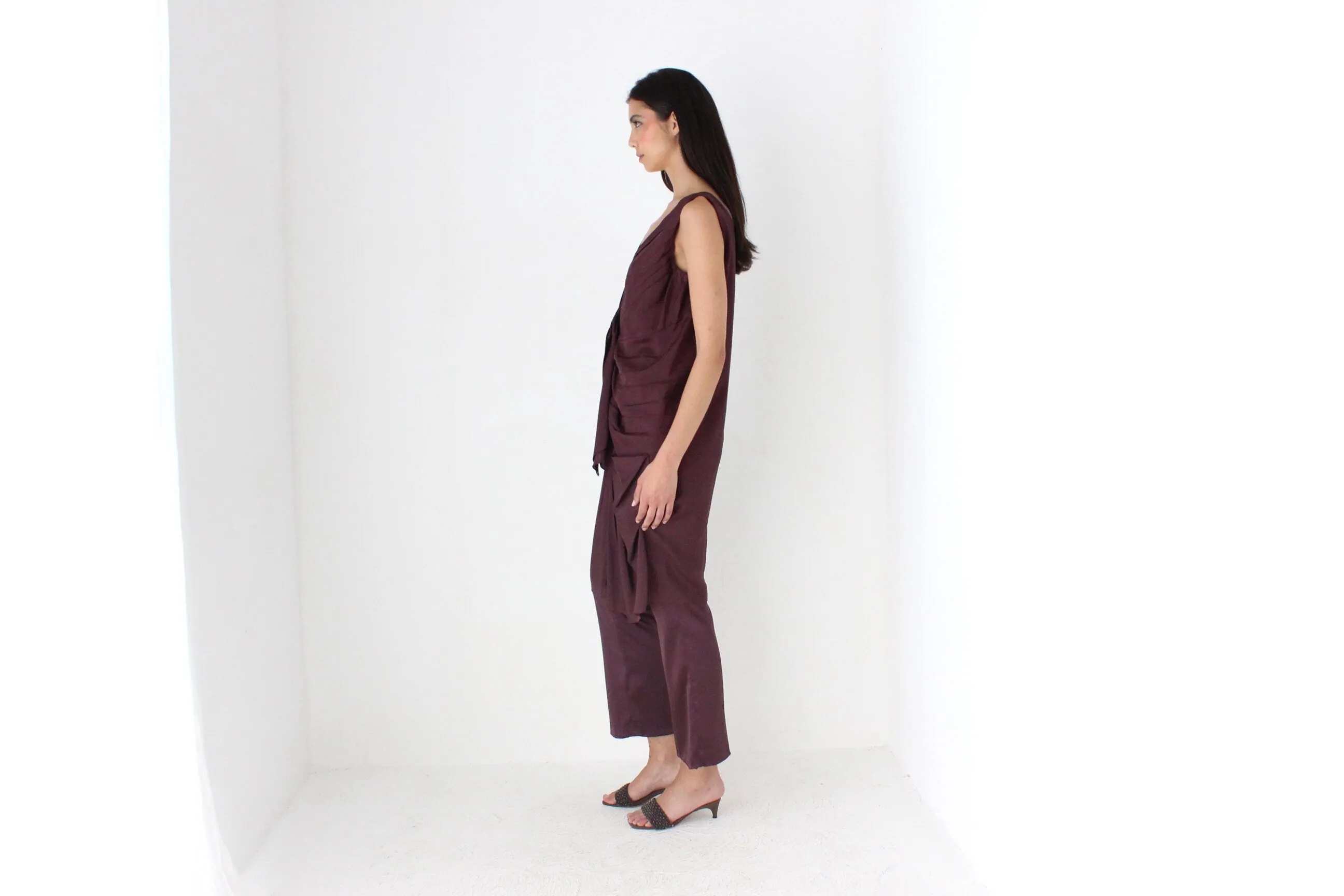 2000s MARNI Gathered Texture Cocoon Dress