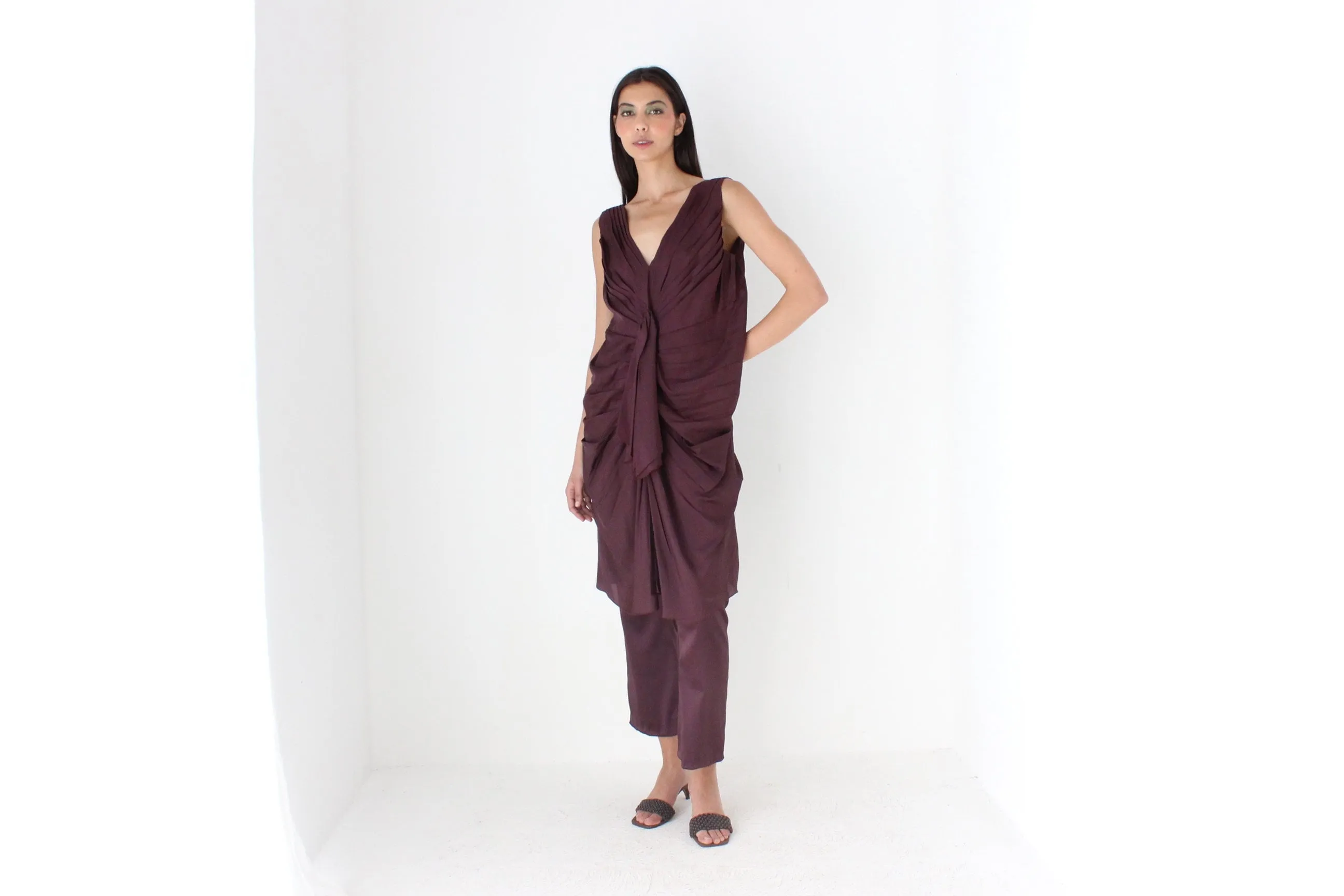 2000s MARNI Gathered Texture Cocoon Dress
