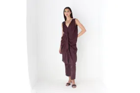 2000s MARNI Gathered Texture Cocoon Dress