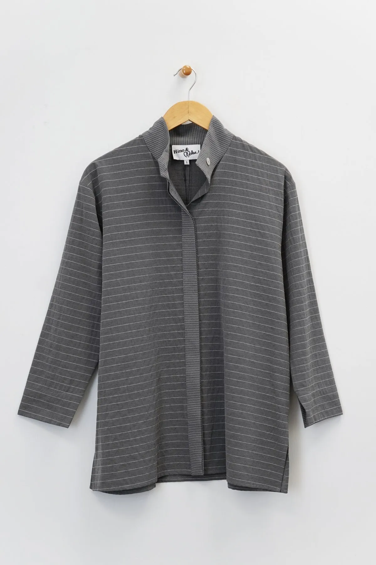 31" Mandarin Stripe Button Tunic