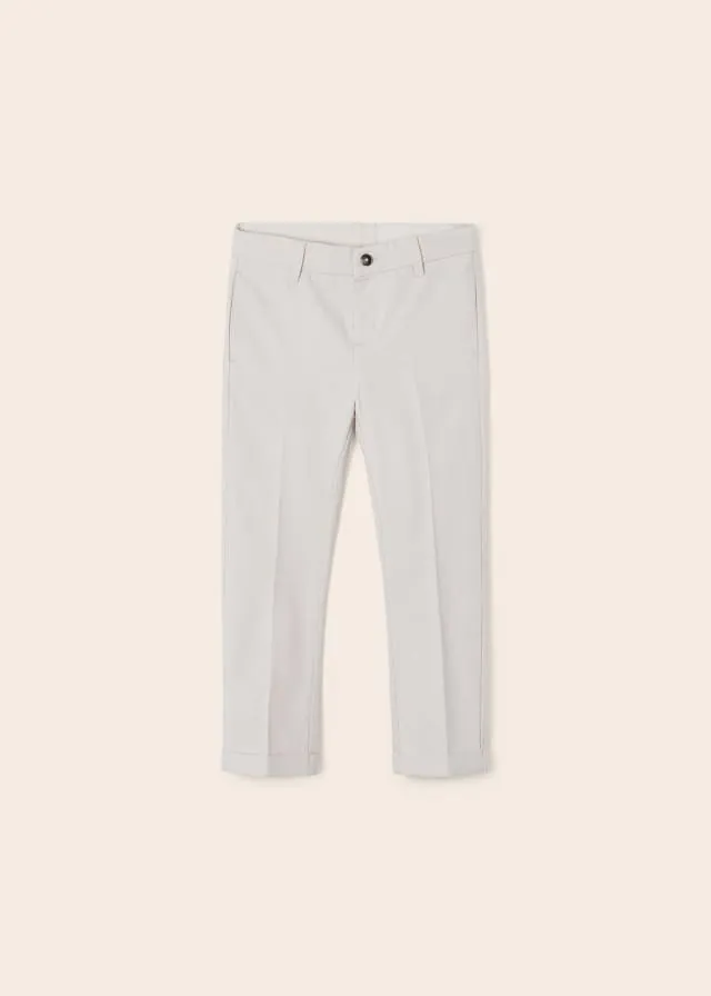 3514 Mayoral Mini Boys Tailored Dress Pants, Tapioca Linen