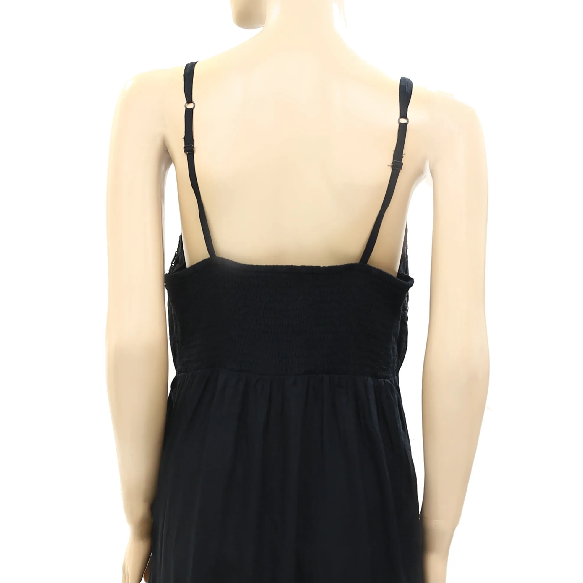 Anthropologie Crochet Lace Slip Midi Dress
