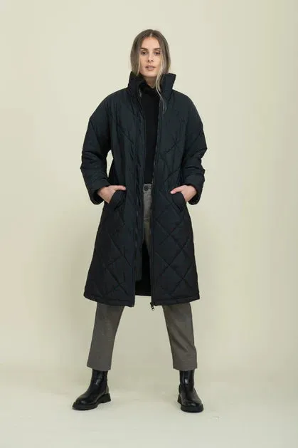 Arie Long Quilted Coat