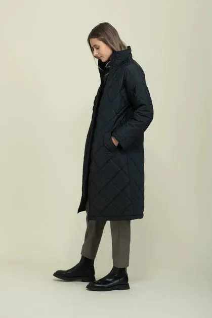 Arie Long Quilted Coat
