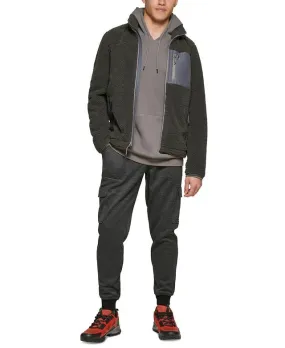 Bass Outdoor Mens Fleece Jacket Coat Medium Black Pockets