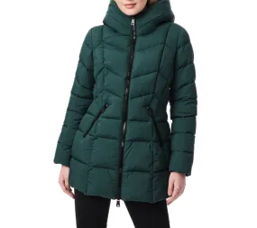 Bernardo Hooded Quilted Puffer Walker Dark Forest