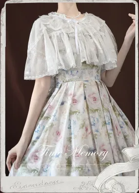 (BFM)Time Memory~Sweetheart Curtain~Sweet Lolita Shawl Short Sleeve Lace Cardigan