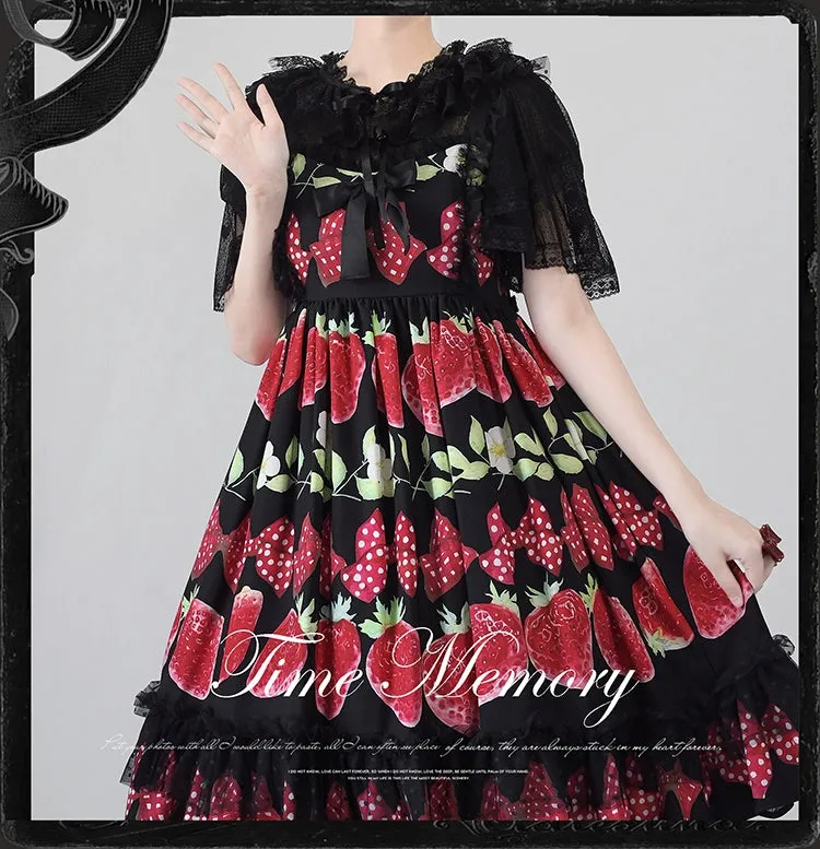 (BFM)Time Memory~Sweetheart Curtain~Sweet Lolita Shawl Short Sleeve Lace Cardigan