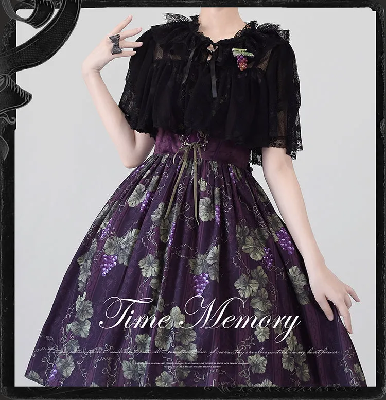 (BFM)Time Memory~Sweetheart Curtain~Sweet Lolita Shawl Short Sleeve Lace Cardigan