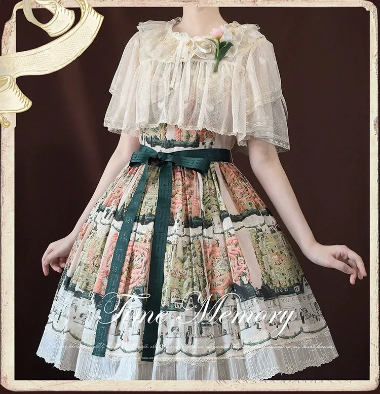 (BFM)Time Memory~Sweetheart Curtain~Sweet Lolita Shawl Short Sleeve Lace Cardigan