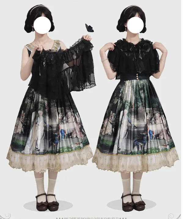 (BFM)Time Memory~Sweetheart Curtain~Sweet Lolita Shawl Short Sleeve Lace Cardigan