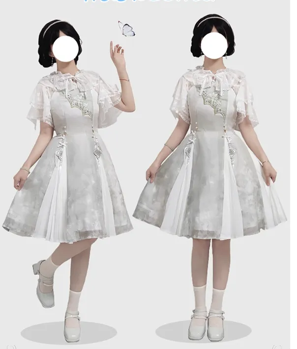 (BFM)Time Memory~Sweetheart Curtain~Sweet Lolita Shawl Short Sleeve Lace Cardigan