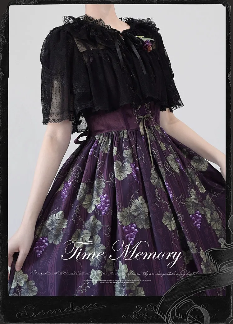 (BFM)Time Memory~Sweetheart Curtain~Sweet Lolita Shawl Short Sleeve Lace Cardigan