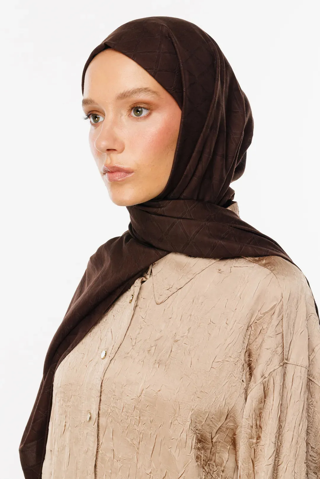 Bitter Coffee Bamboo Jacquard Hijab