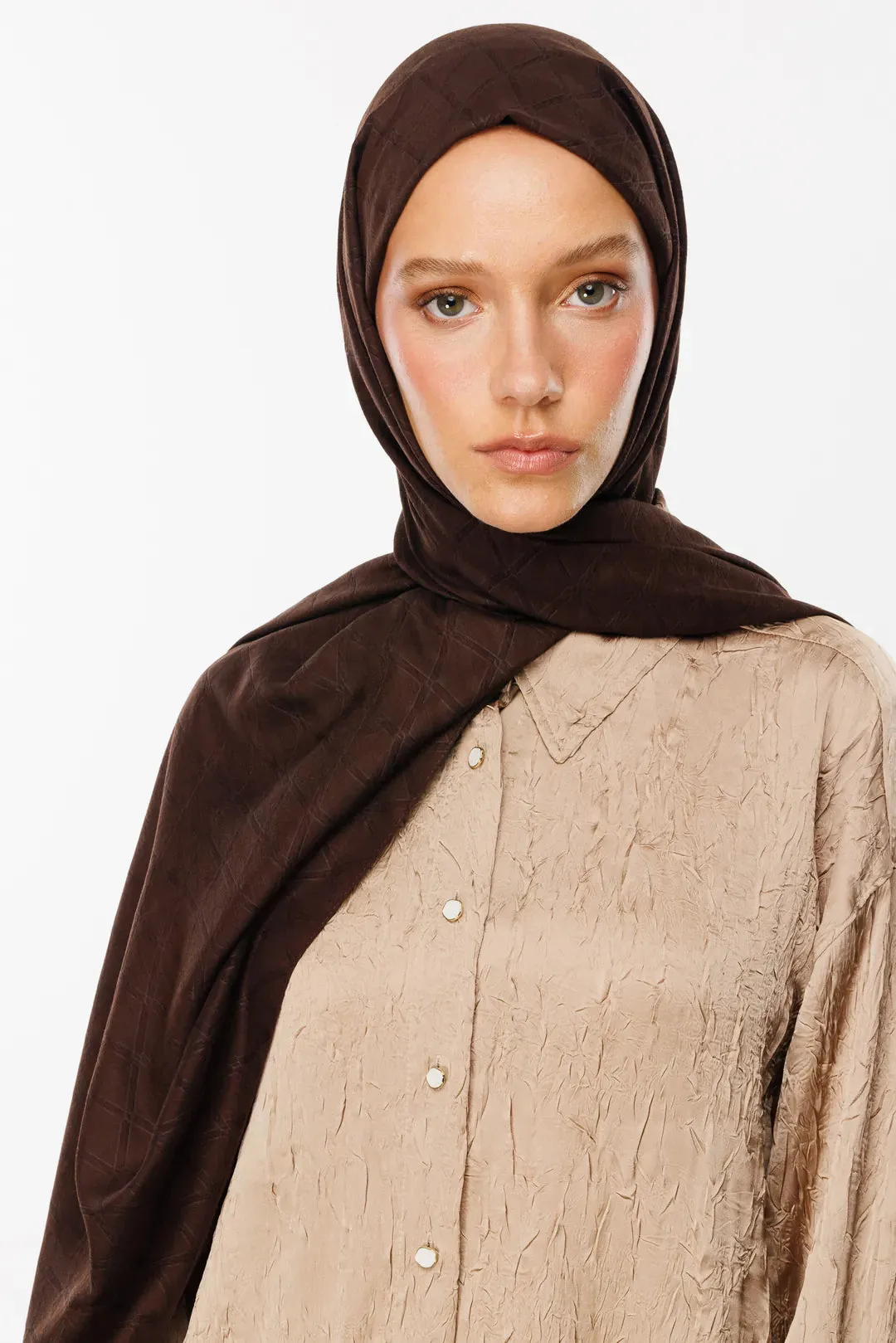 Bitter Coffee Bamboo Jacquard Hijab