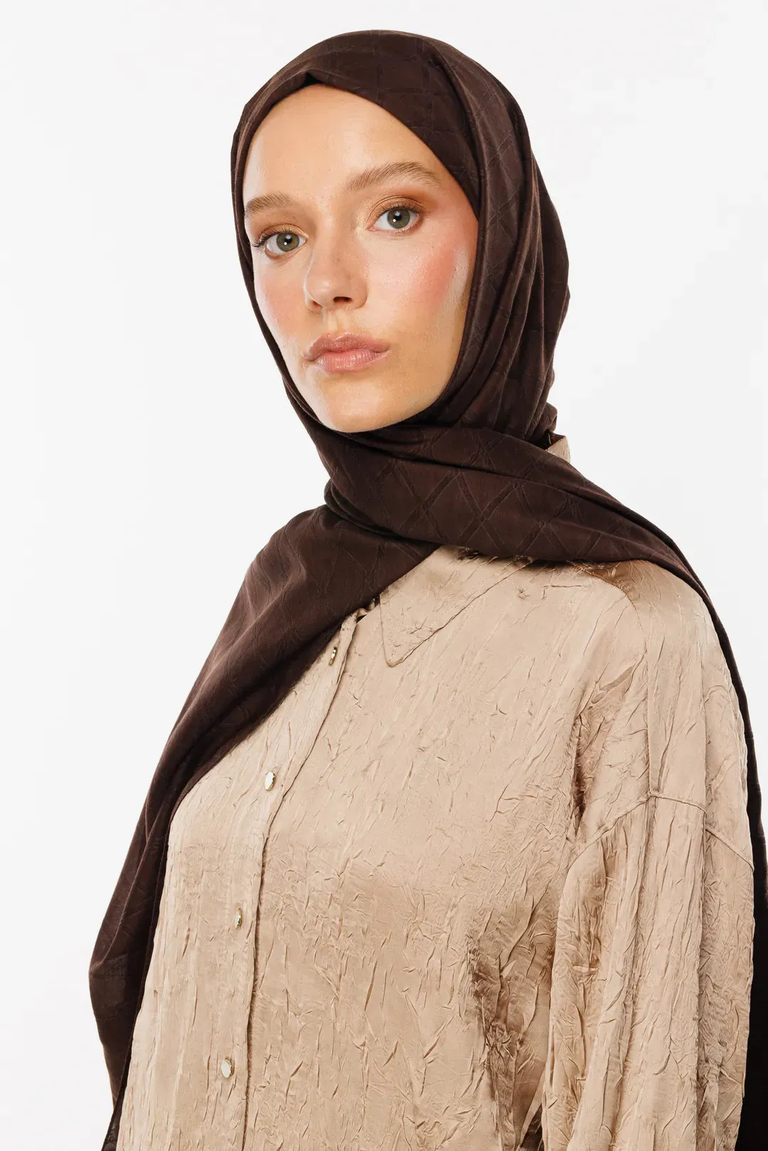 Bitter Coffee Bamboo Jacquard Hijab