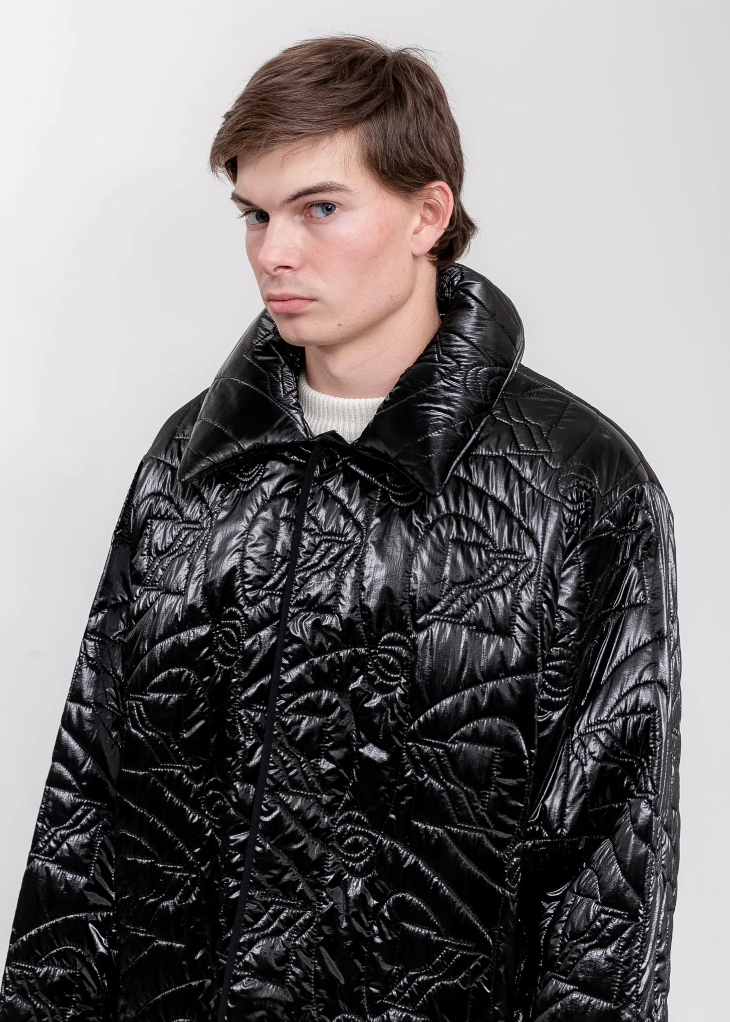Black Oversized Quilting Jacket