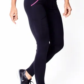 Black With Pink Pocket Legging