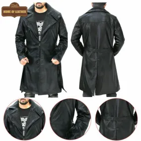 C005 Men's Blade Runner 2049 Ryan Gosling Genuine Fur Leather Coat