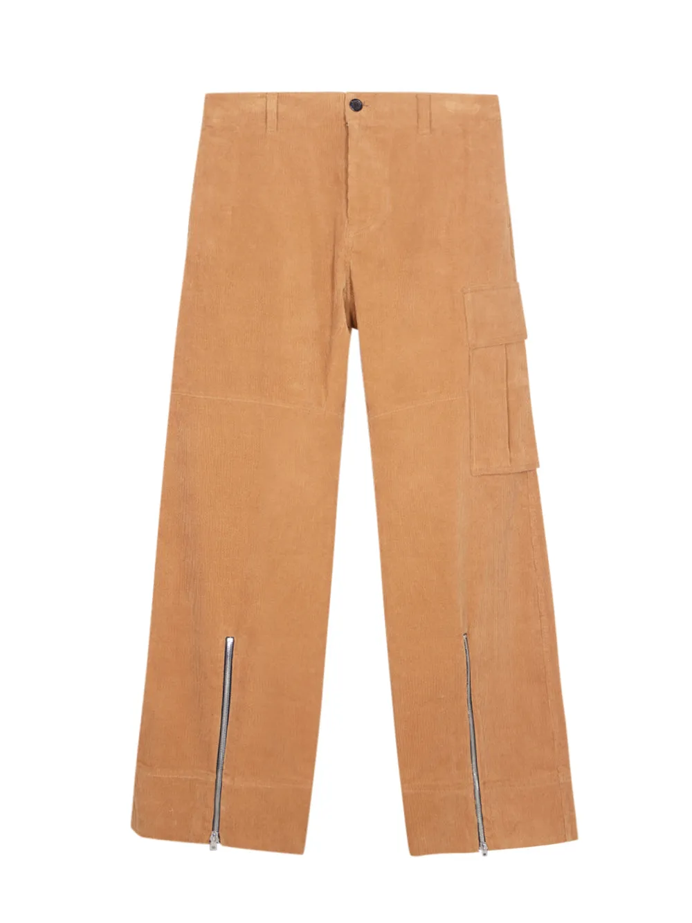 Camel Mens Corduroy Hem Zipped Pants Camel