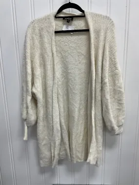 Cardigan By Express In Cream, Size:M