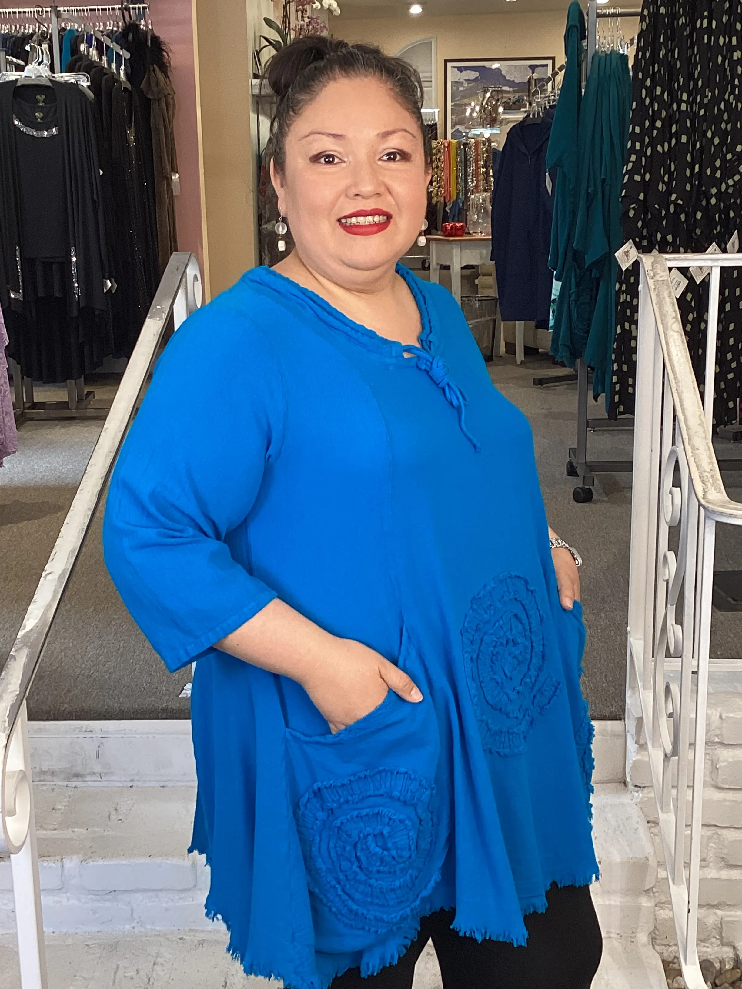 CIRCLE TUNIC - TURQUOISE