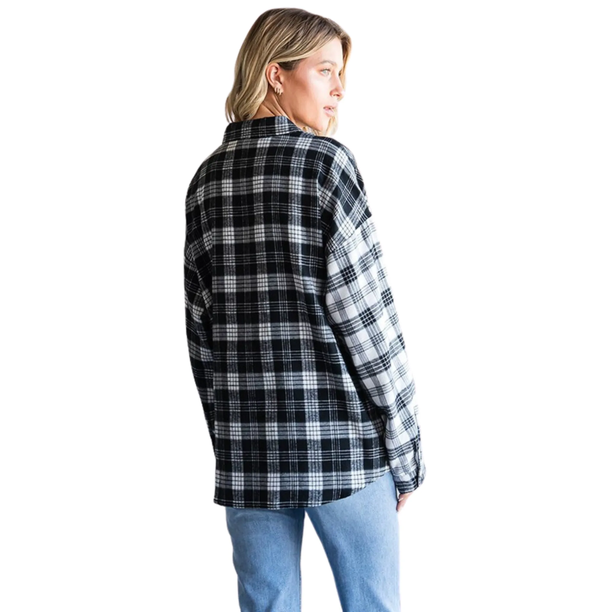 Color Block Checkered Shirt