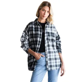 Color Block Checkered Shirt