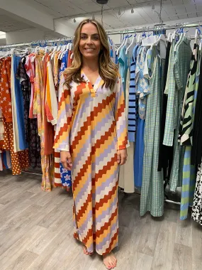 Compania Fantastica Beach Zigzag printed tunic dress