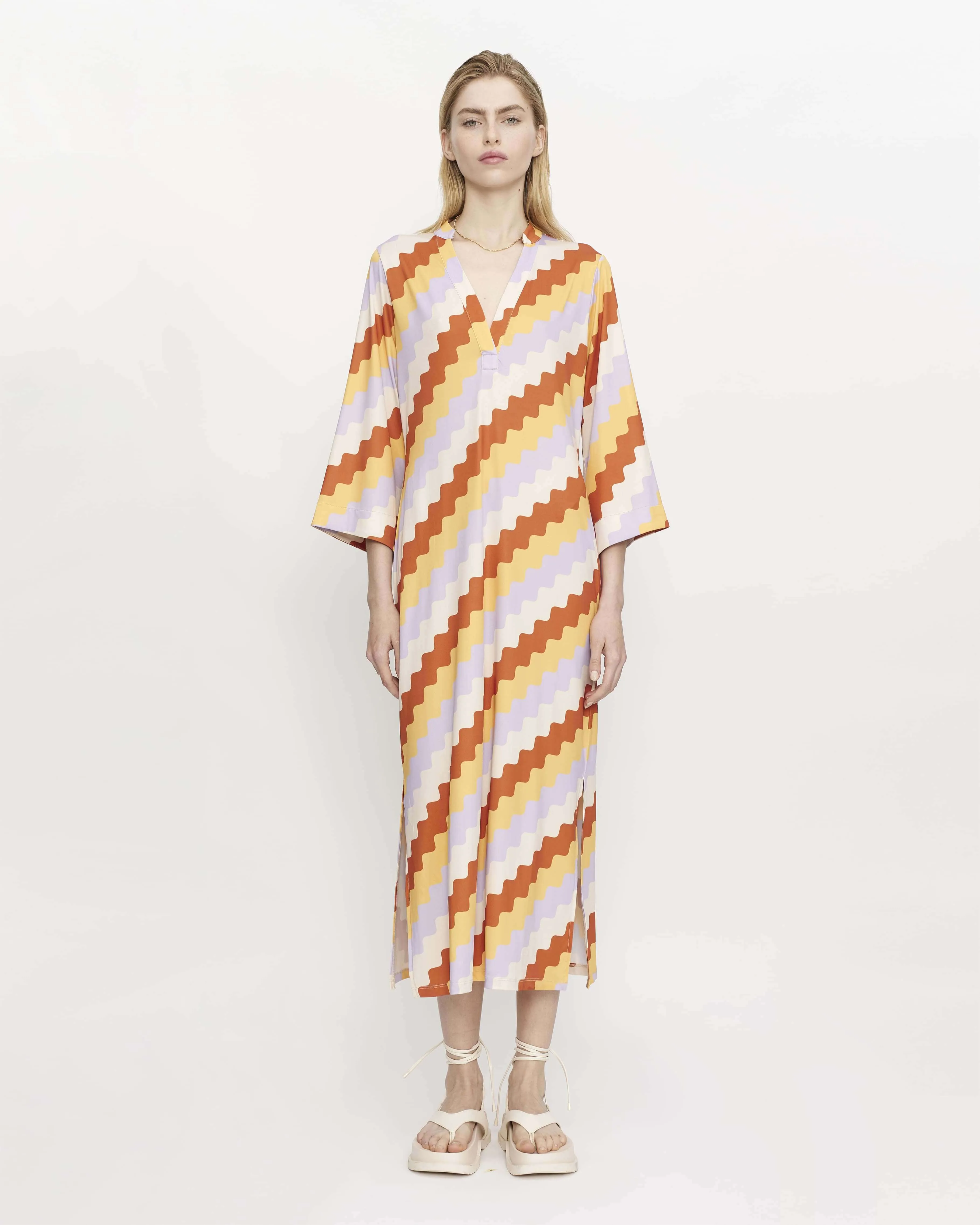 Compania Fantastica Beach Zigzag printed tunic dress