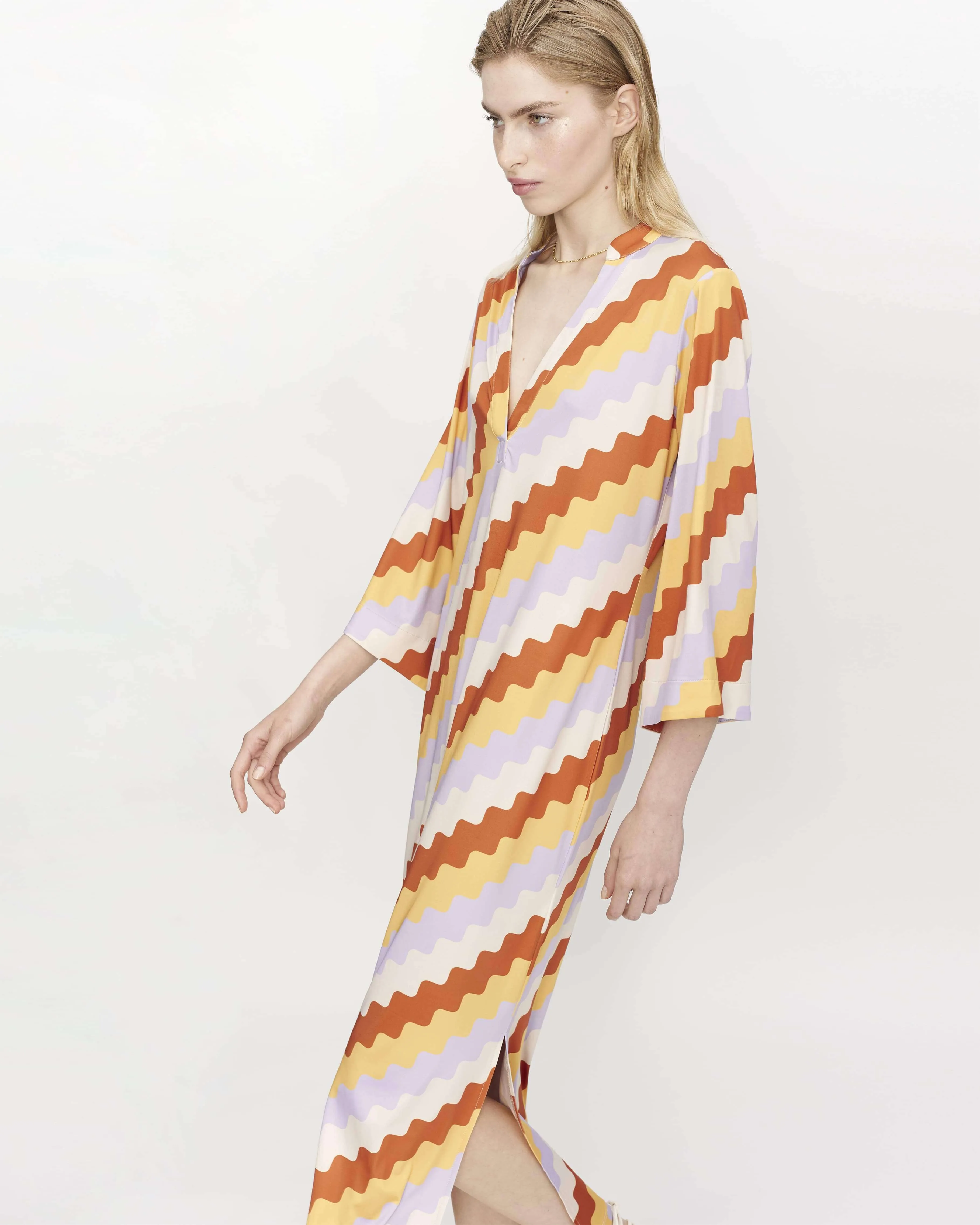 Compania Fantastica Beach Zigzag printed tunic dress