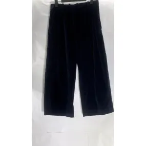COS Women's Dark Navy Wide-Leg Corduroy Cropped Trousers SZ 2