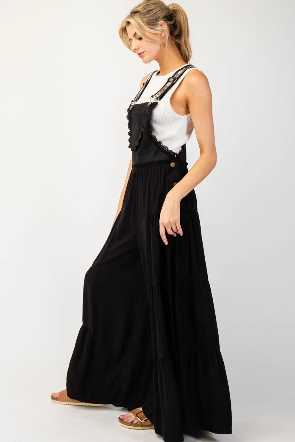 Cover Me In Tiered Jumpsuit • Black