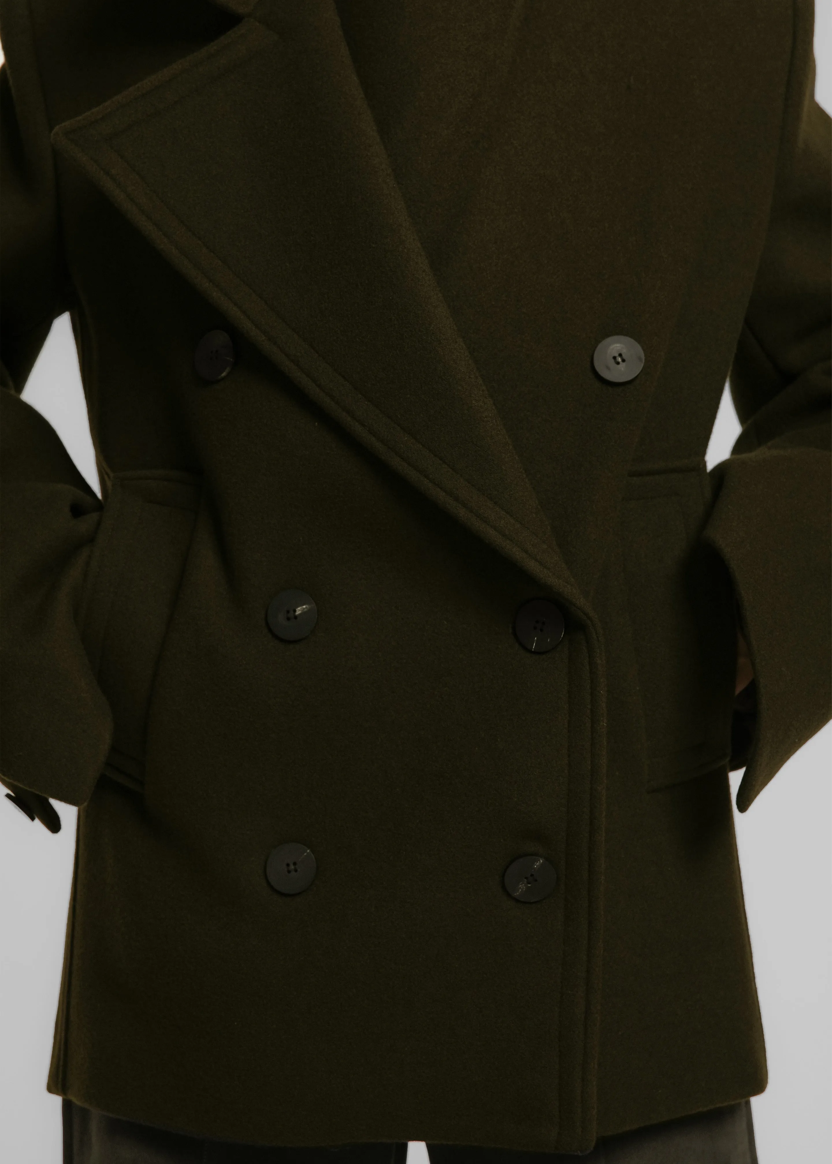 Creston Wool Peacoat - Khaki
