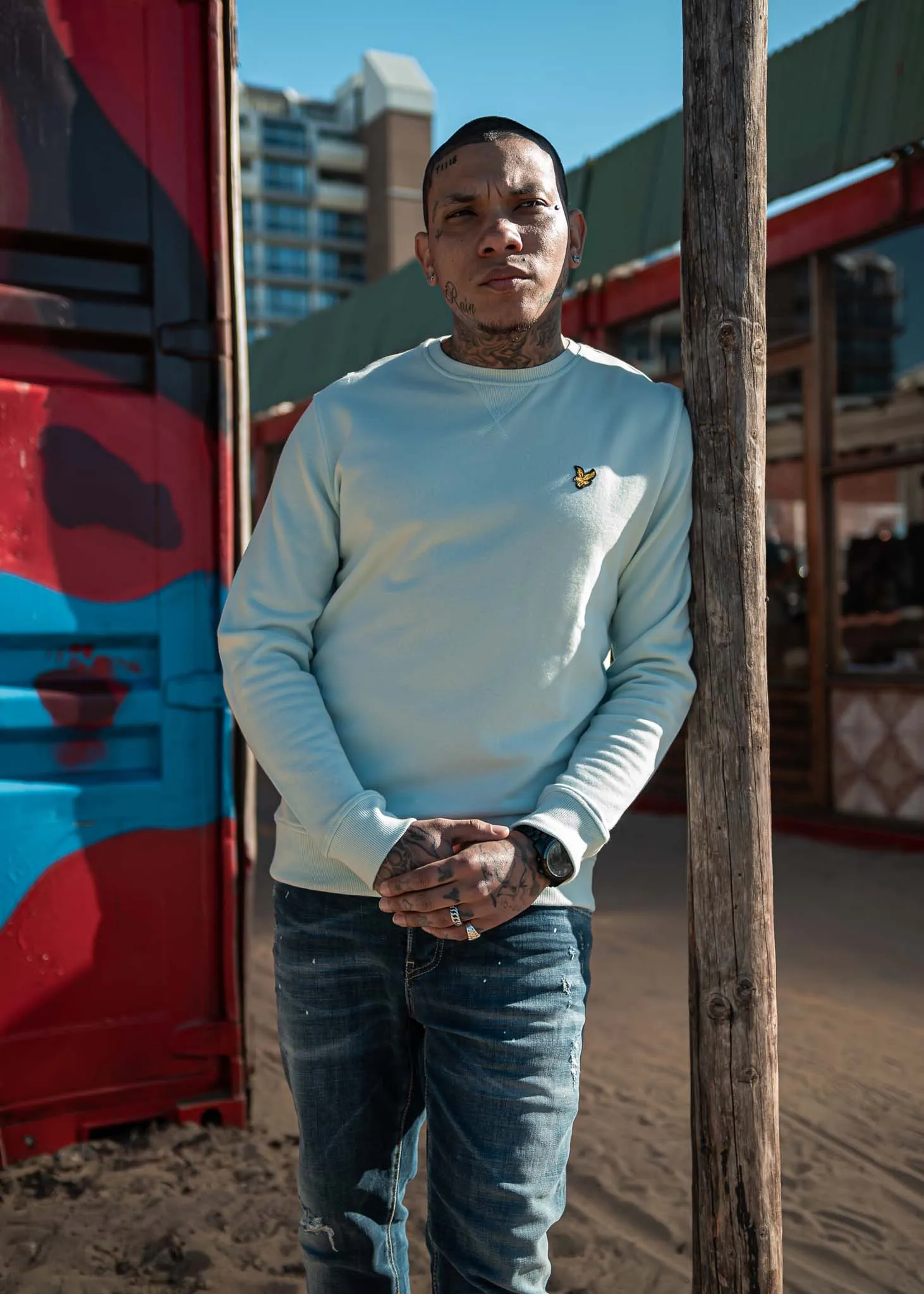 Crew neck sweatshirt - ice