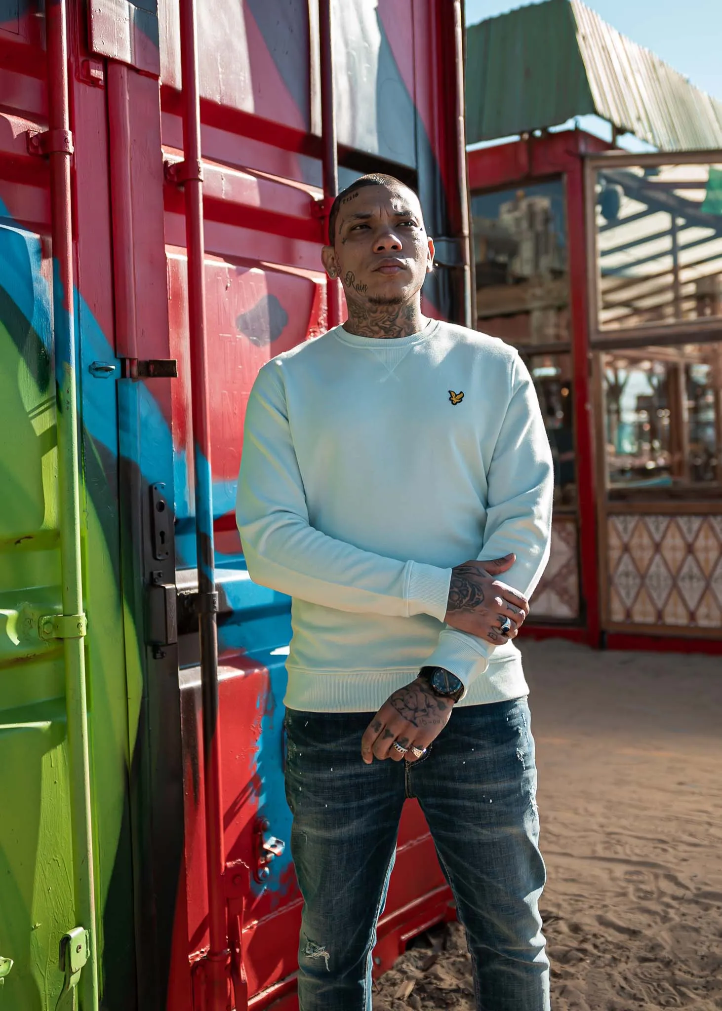 Crew neck sweatshirt - ice