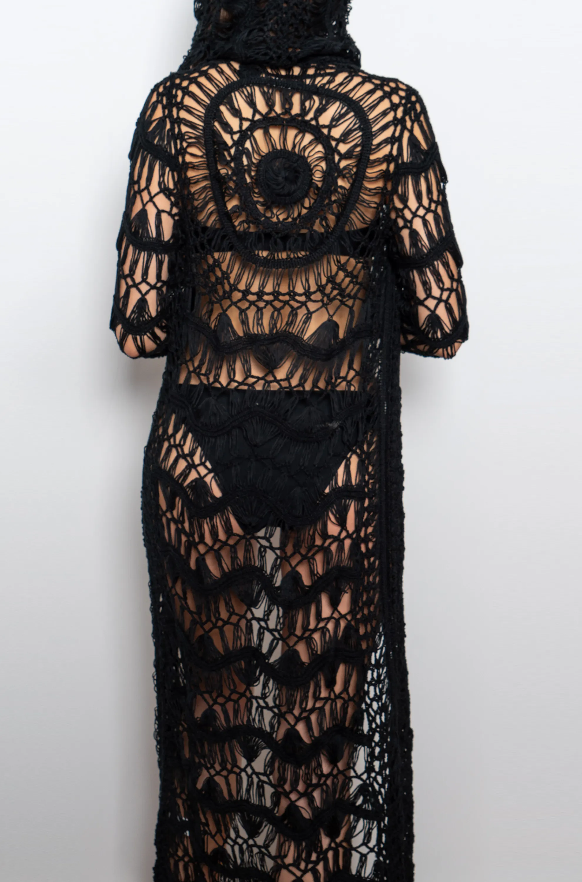 Crochet Midi Hoodie