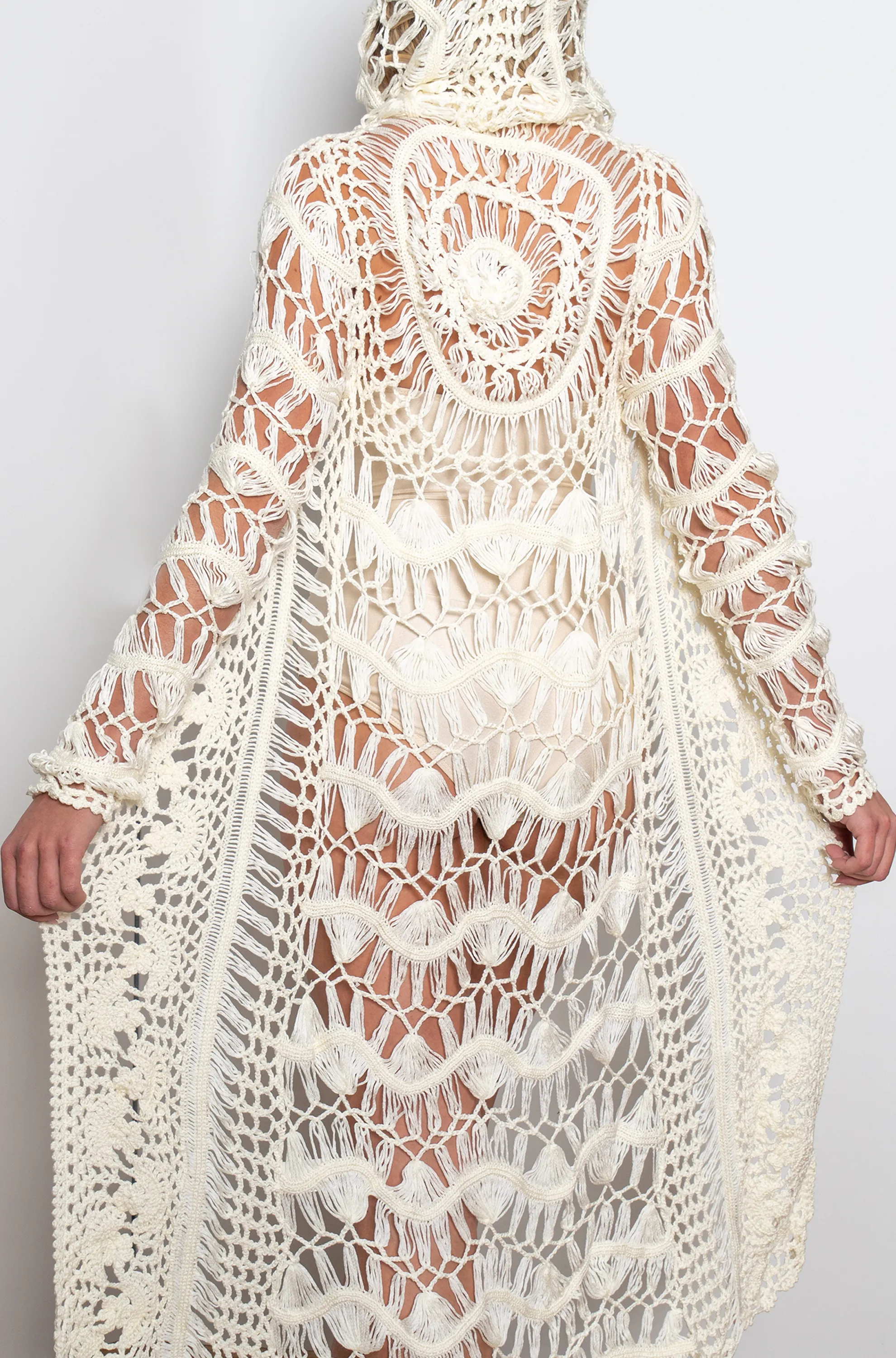 Crochet Midi Hoodie