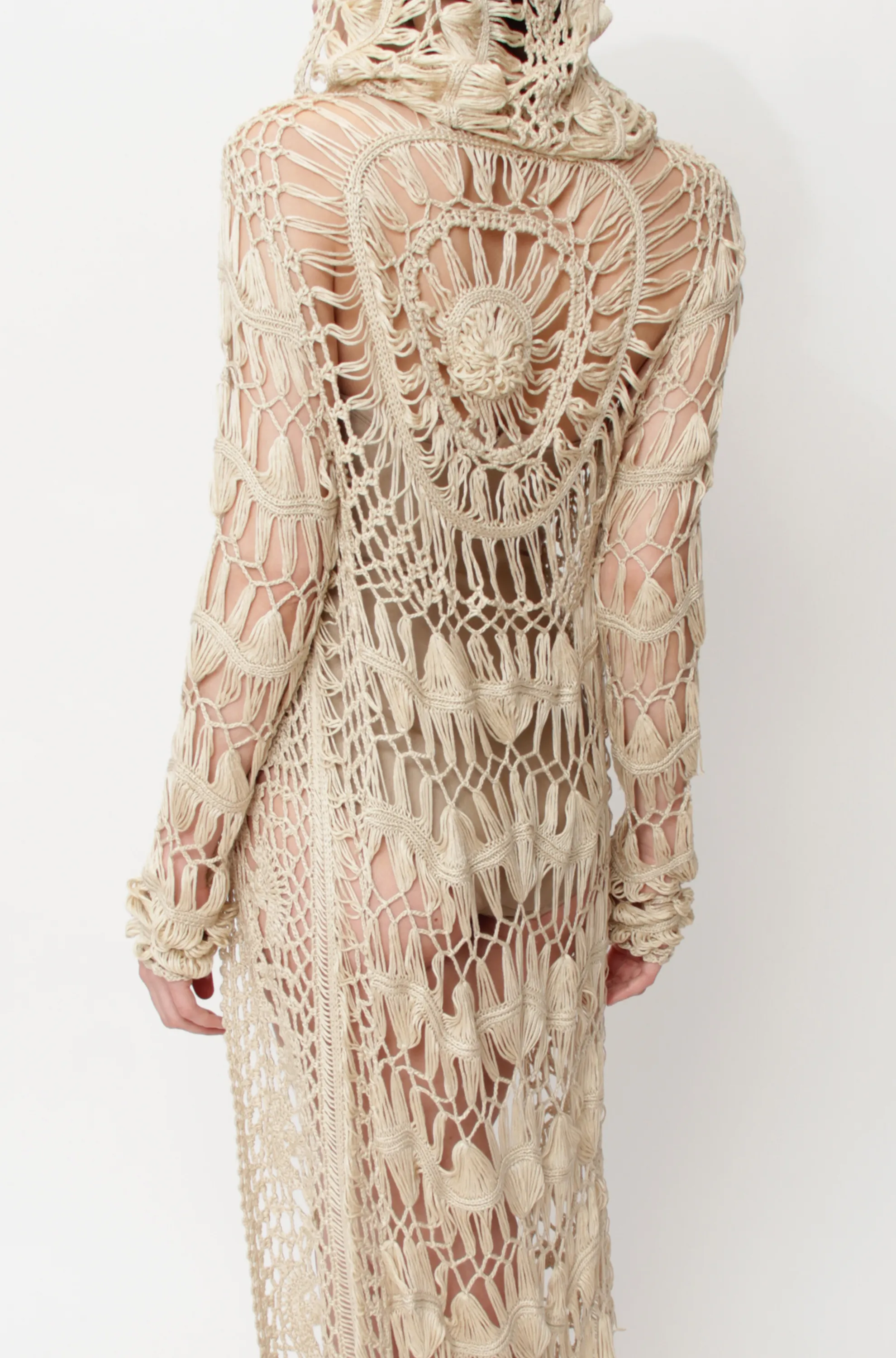 Crochet Midi Hoodie