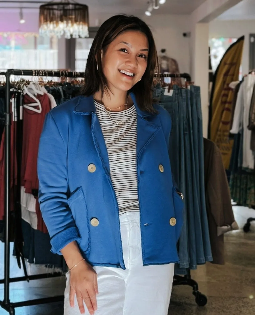 Crop Belfast Peacoat Blue Bird
