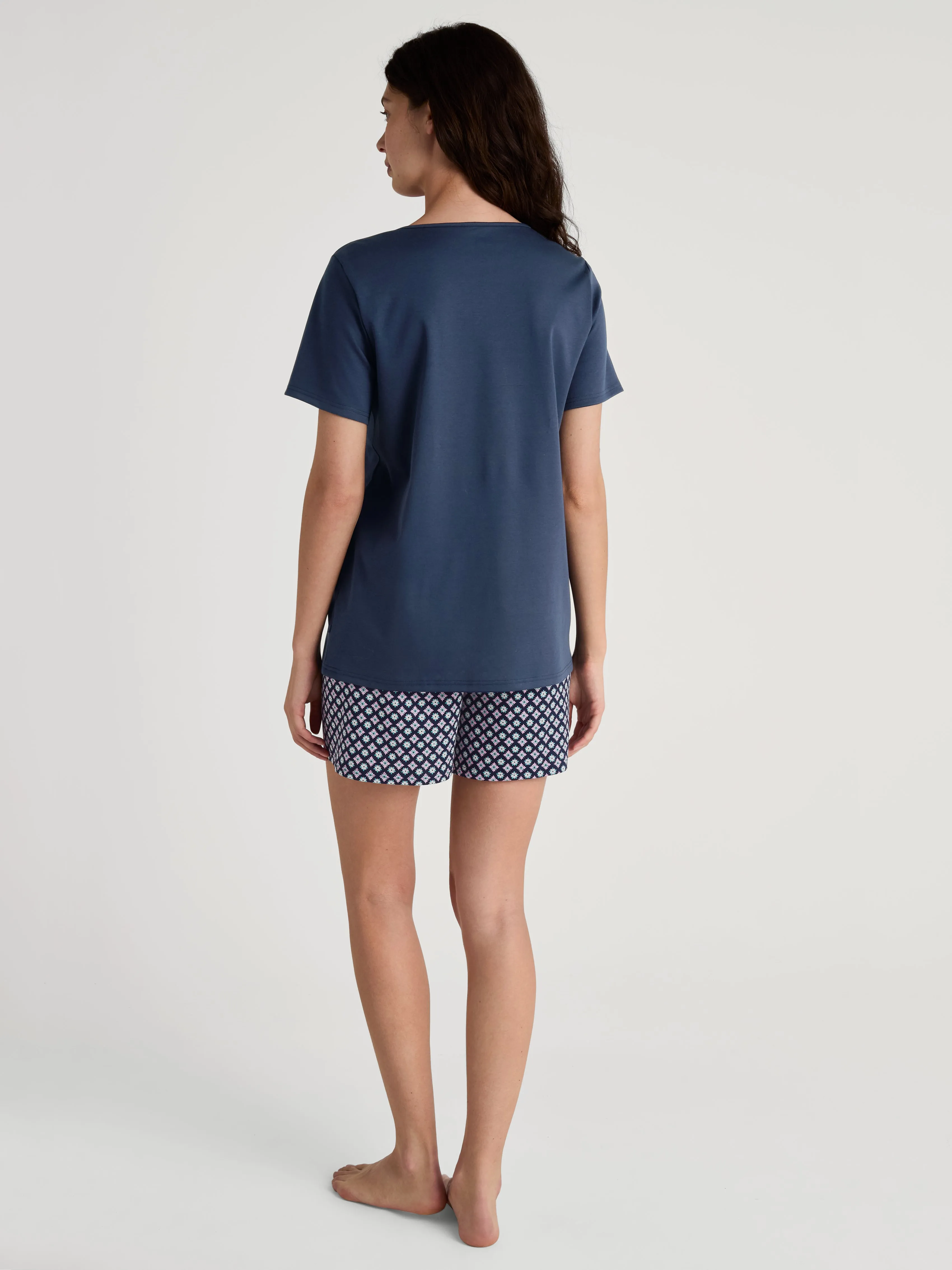 DAMEN Pyjama kurz, peacoat blue