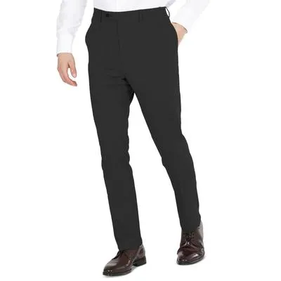 Dkny Mens Modern fit Dress Pants 34 / 29 Black Solid Stretch