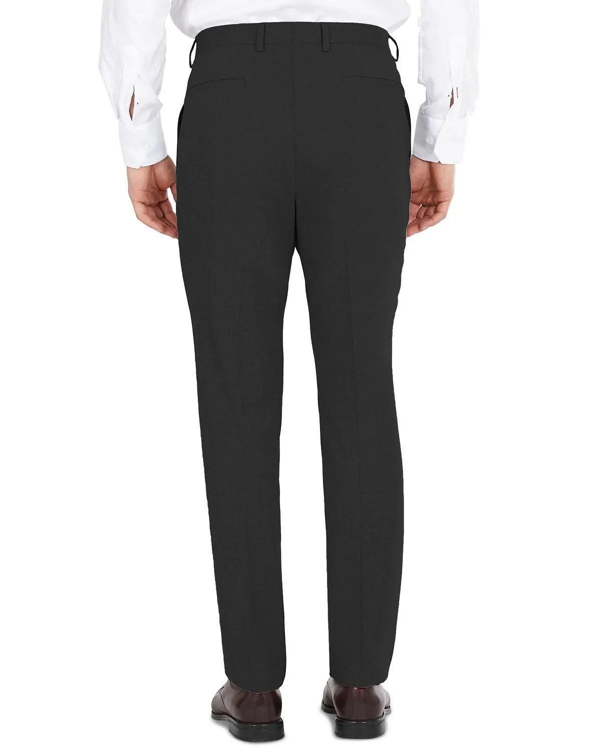 Dkny Mens Modern fit Dress Pants 34 / 29 Black Solid Stretch
