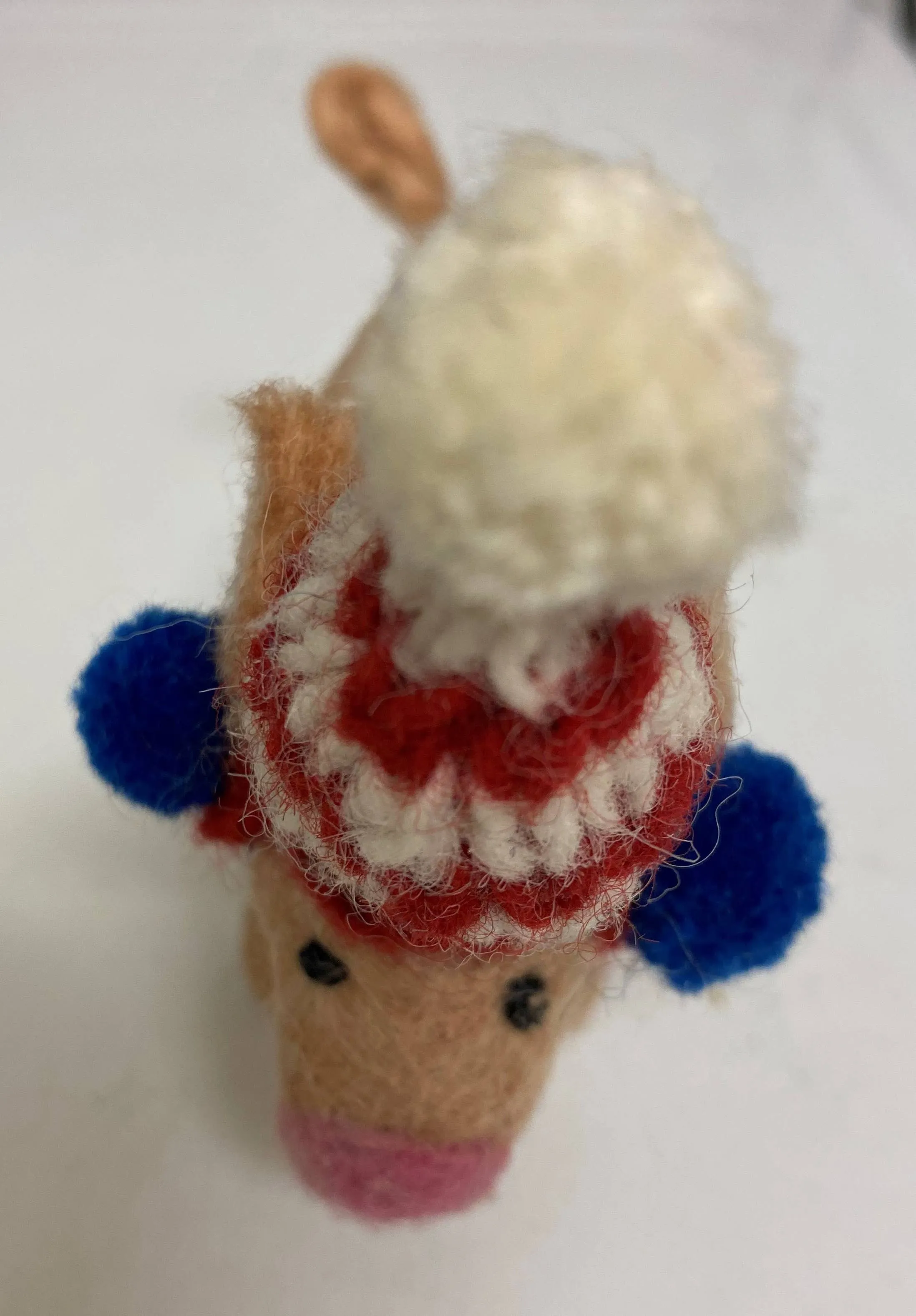 Felted Wool "Pig Pickles" w Earmuffs & Hat