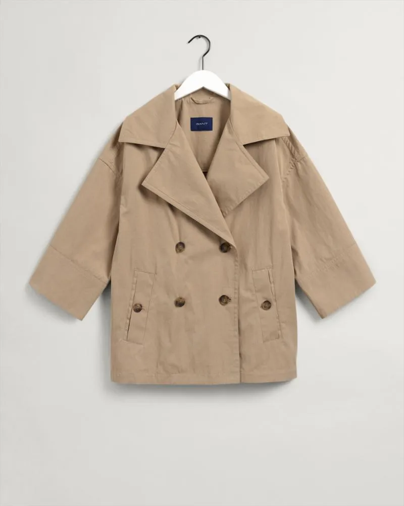 Gant Apparel Womens OVERSIZED COTTON JACKET 248/DARK KHAKI