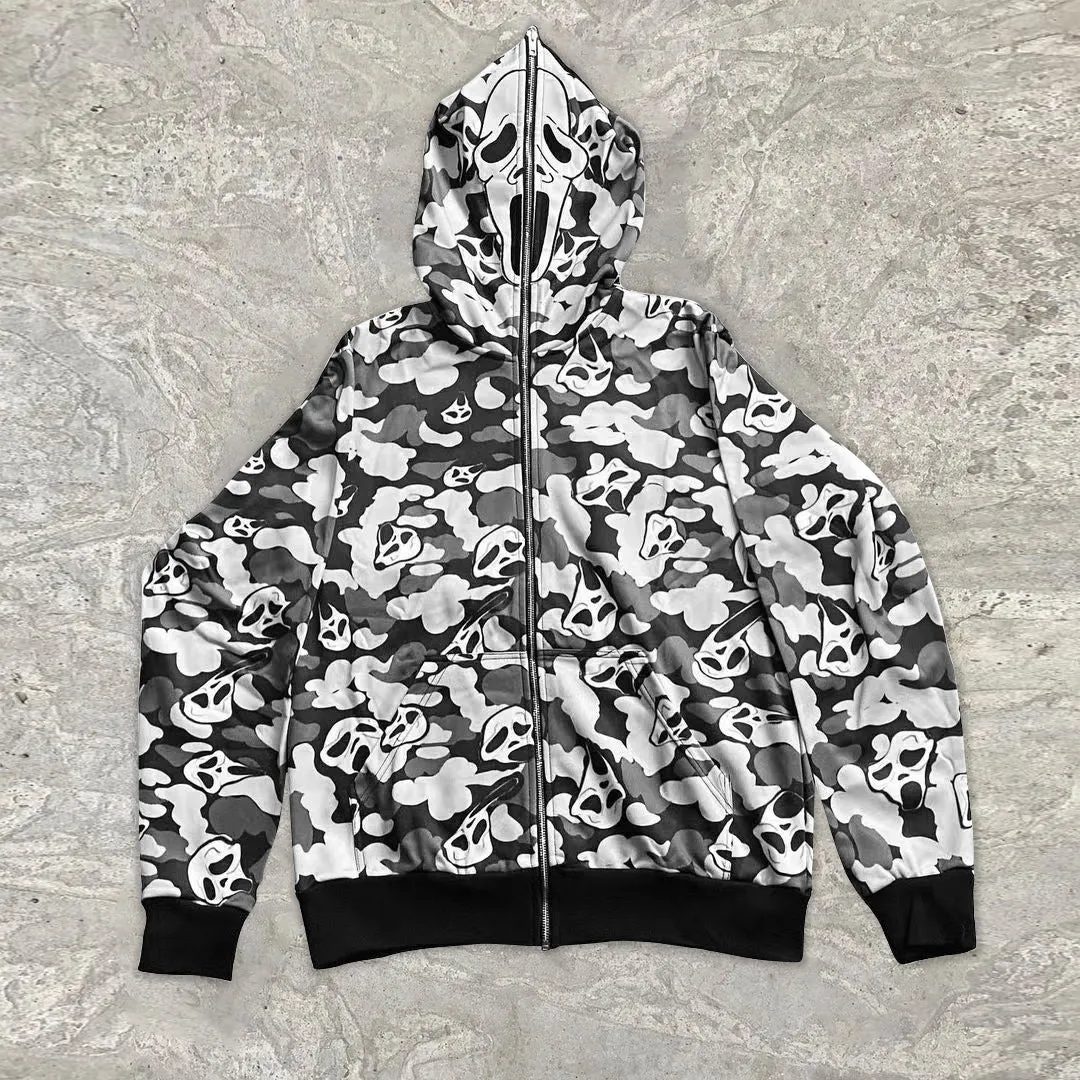 Ghost city casual street hoodie