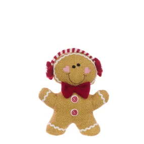 Gingerbread Decoration with Ear Muffs - 25cm