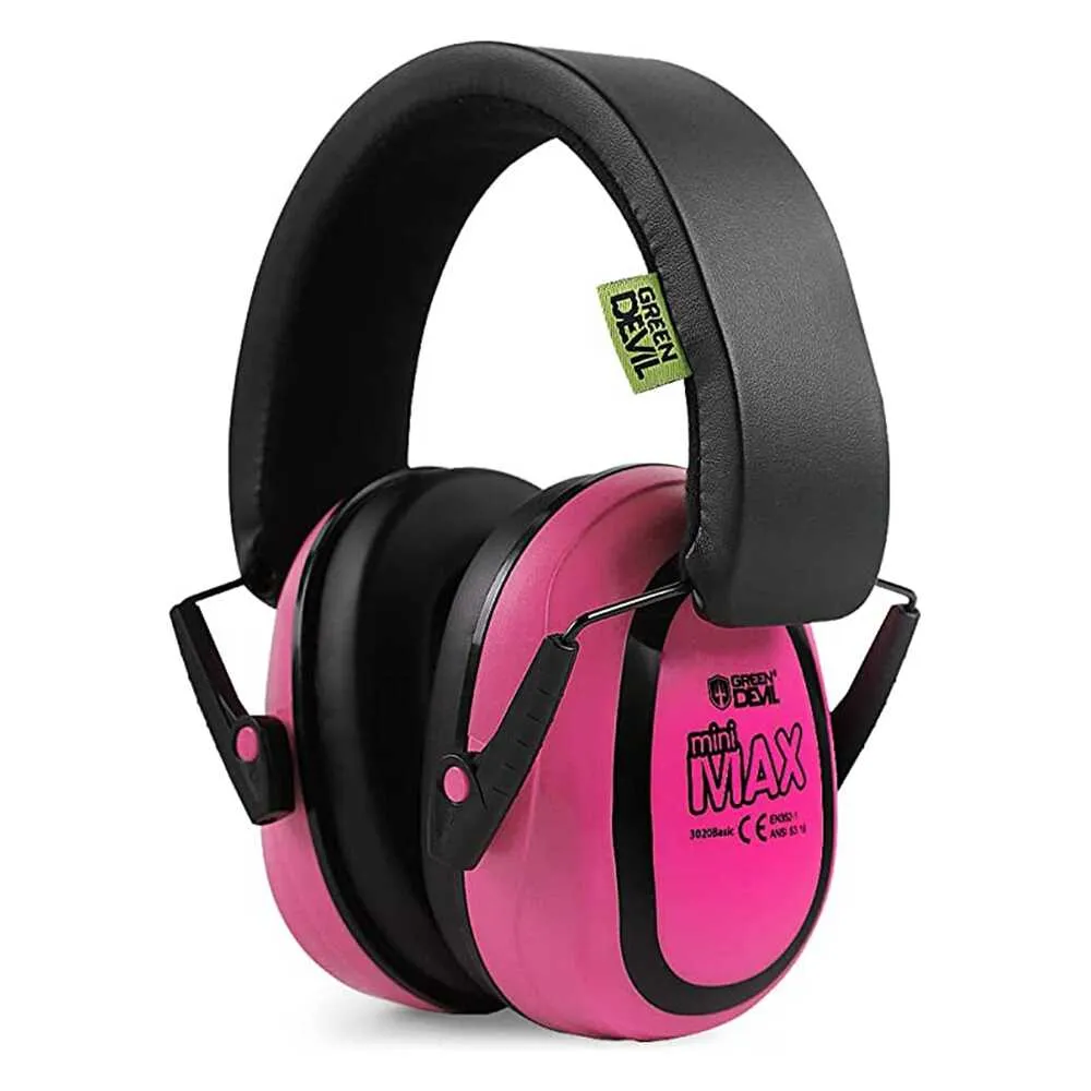GREEN DEVIL MiniMax Yellow Kids Hearing Protection Ear muffs Noise Cancelling For Age 1-16 Headphones