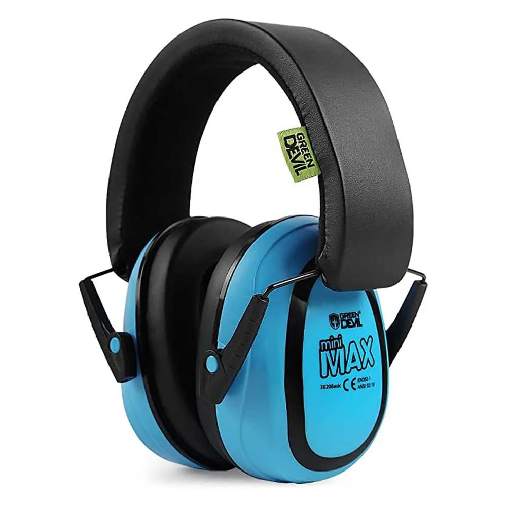 GREEN DEVIL MiniMax Yellow Kids Hearing Protection Ear muffs Noise Cancelling For Age 1-16 Headphones